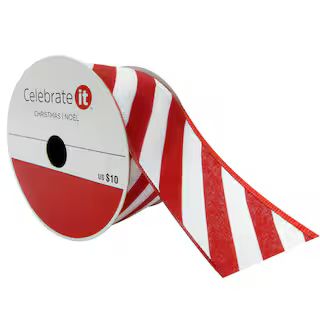 2.5" Taffeta Wired Candy Cane Ribbon by Celebrate It® | Michaels Stores