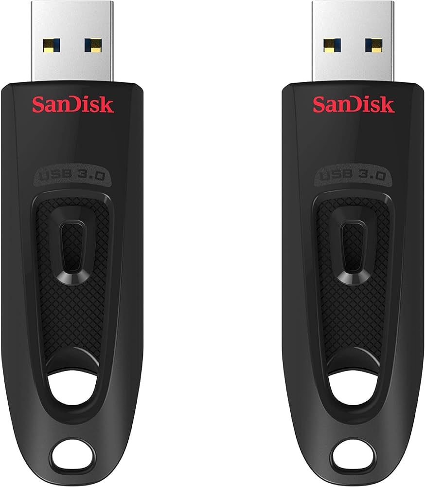 SanDisk 64GB 2-Pack Ultra USB 3.0 Flash Drive (2x64GB) - SDCZ48-064G-GAM462, Black | Amazon (US)