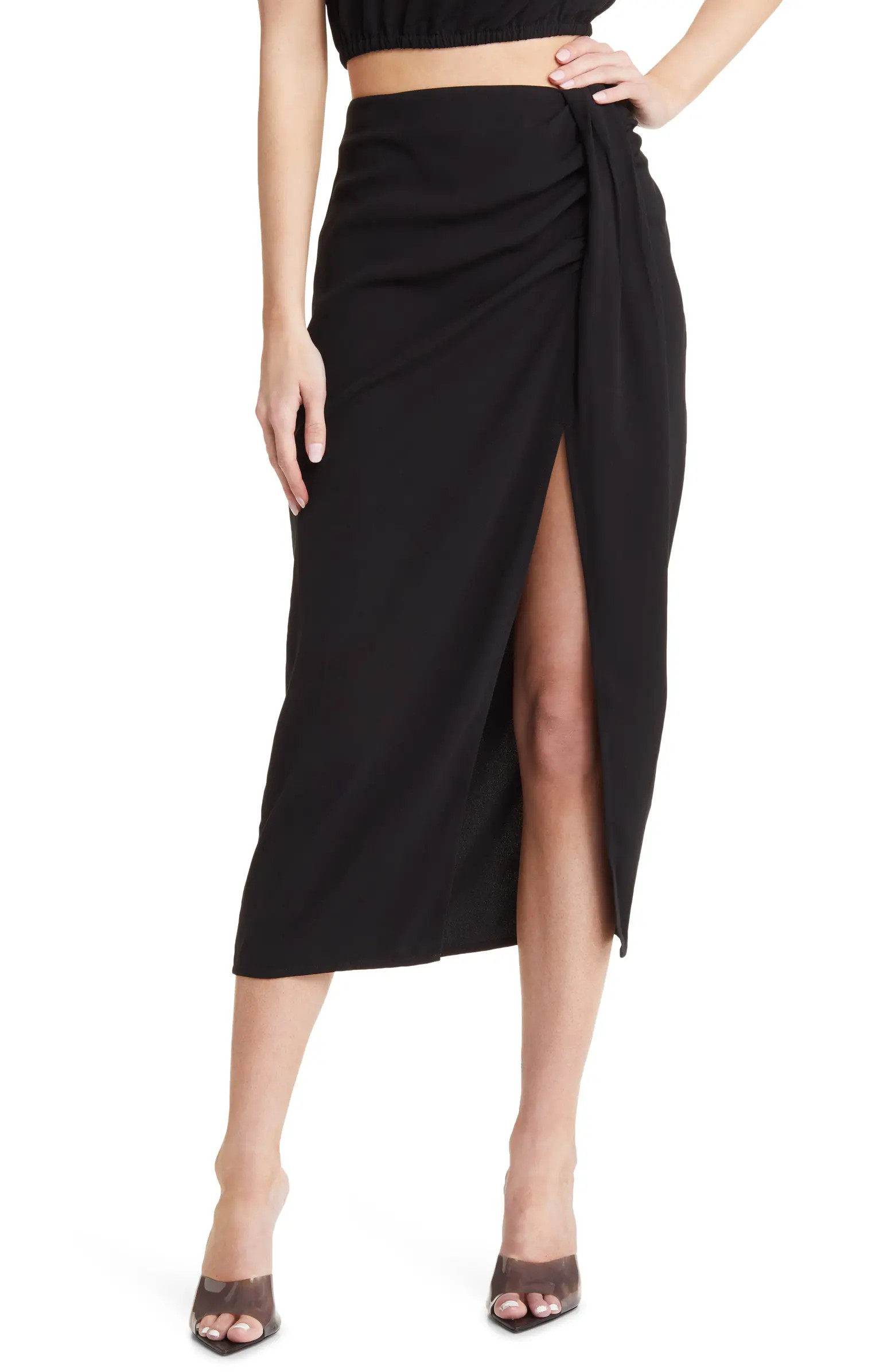Faux Wrap Midi Skirt | Nordstrom