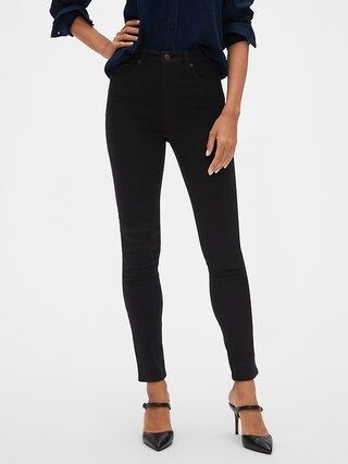 Petite High-Rise Fade Resist Black Skinny Jean | Banana Republic Factory