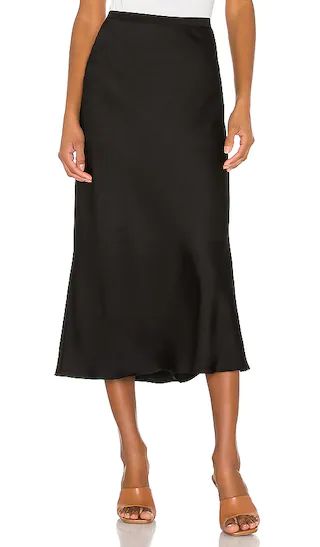 Bar Silk Skirt in Black | Revolve Clothing (Global)