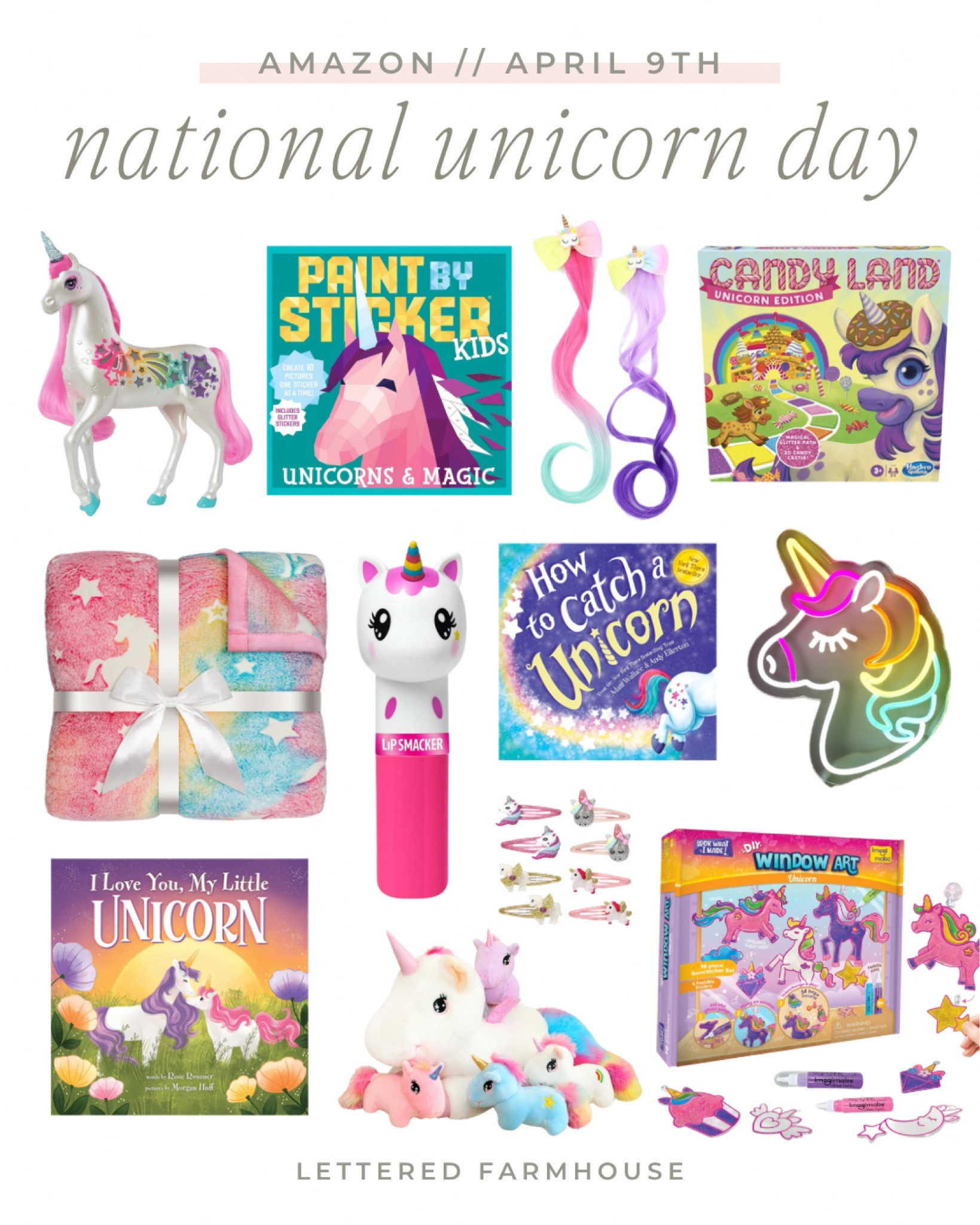 National Unicorn Day is coming up April 9th! Make it a fun, colorful day with your kids 🦄 

These would also make great gifts for any birthday age! 

#LTKfamily #LTKkids #LTKGiftGuide