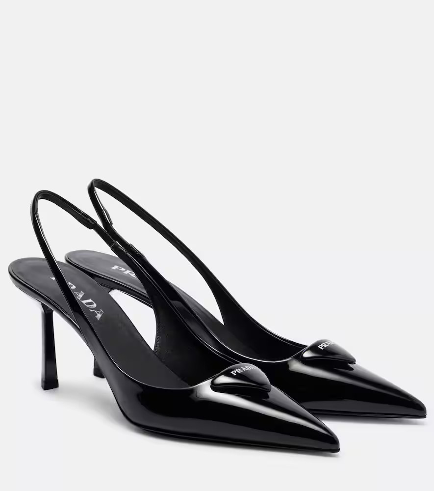 Prada Patent leather slingback pumps | Mytheresa (INTL)
