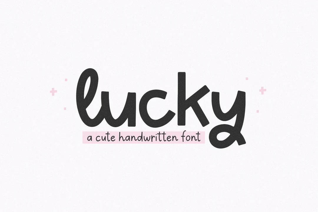 Lucky Font  Handwritten Font Cricut Fonts Procreate Font - Etsy | Etsy (US)