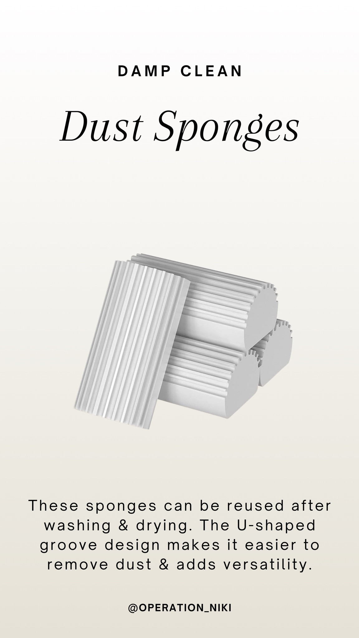 These sponges can be reused after washing & drying. The U-shaped groove design makes it easier to remove dust & adds versatility.

Follow for more @OPERATION_NIKI on IG, TikTok, & Facebook

dust cleaning, kitchen cleaning, cleaning products, scrub clean, mops, mopping, wall spray, house deep clean, antibacterial, cleaning tips, clean home, deep clean, cleaning hacks, sahm, clean with me, home organization, damp clean, duster sponge

#LTKFindsUnder50 #LTKHome #LTKFindsUnder100