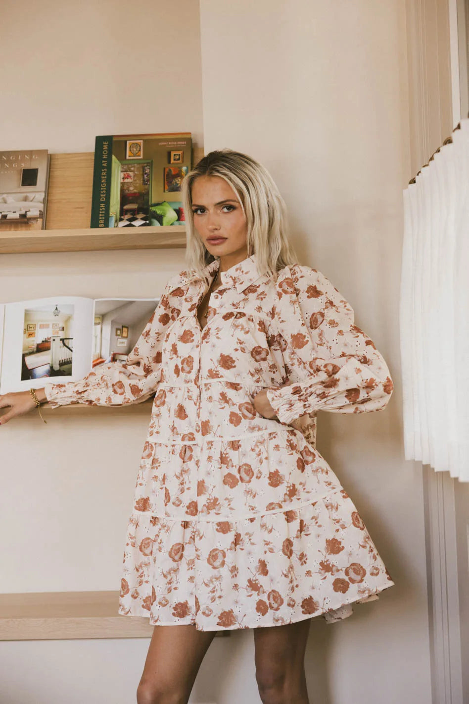 Parlor Floral Embroidered Mini Dress | Böhme US