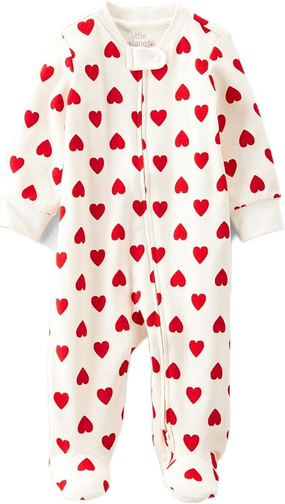 little planet by carter's Baby Sleep and Play made with Organic Cotton, Hearts, NB | Amazon (US)