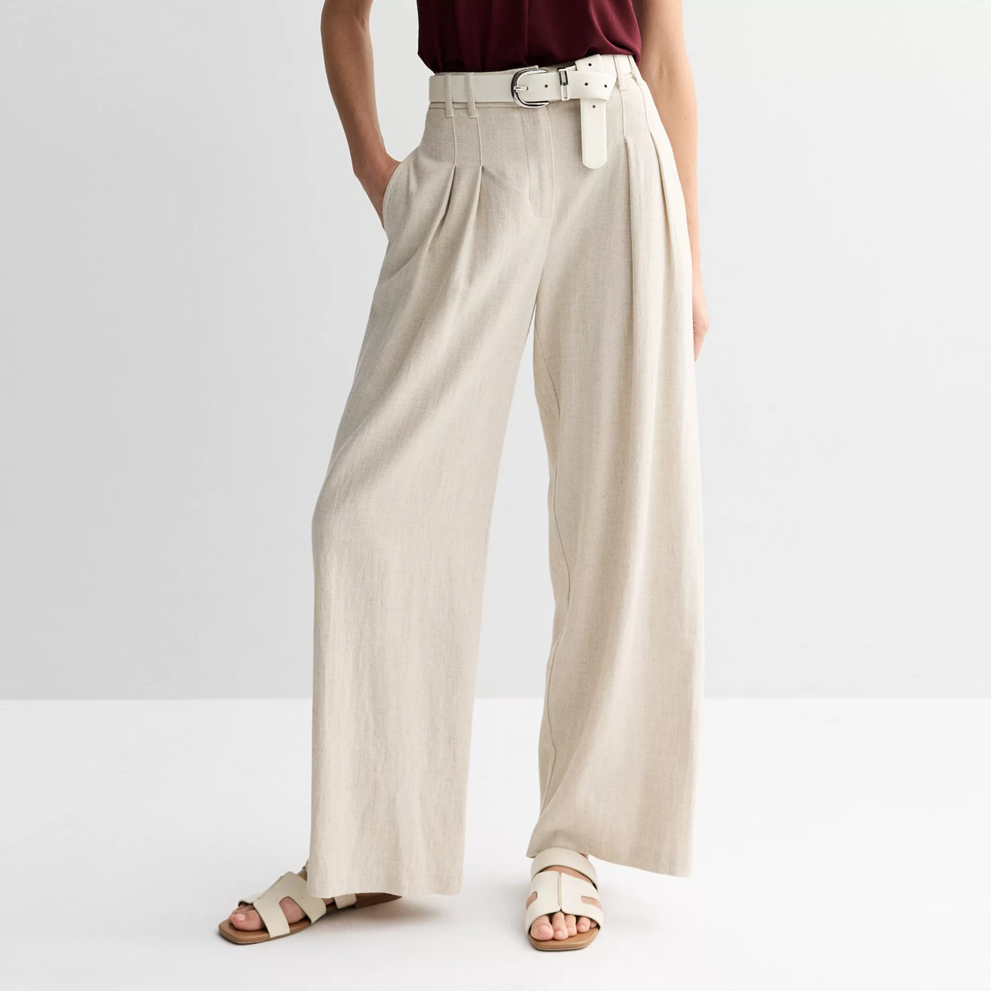 Women's Nine West Pleated Linen Blend Pants | Kohl's