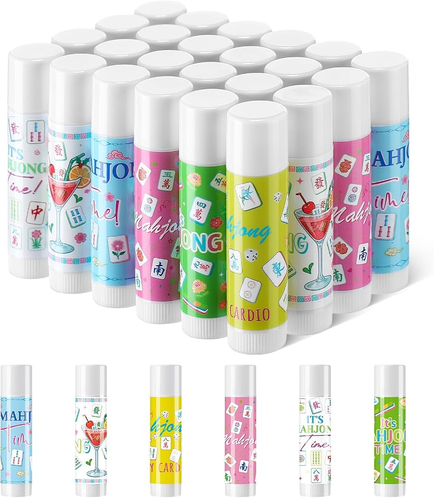 24 Pcs Mahjong Lip Balm Bulk Party Favors for Women, Mahjong | Amazon (US)