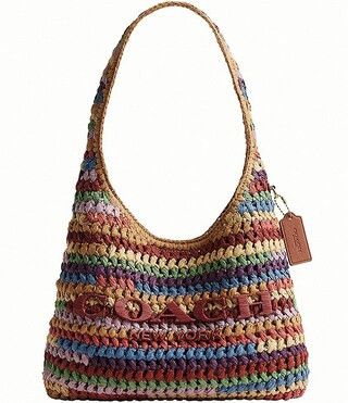 Brooklyn 28 Multi Stripe Straw Shoulder Bag | Dillard's