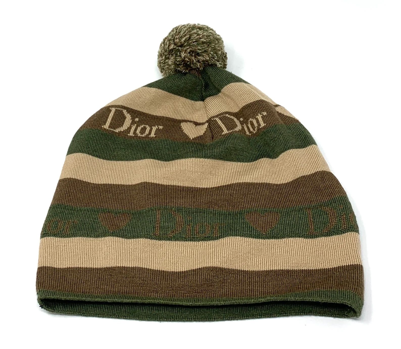 Auth Christian Dior Vintage Logo Striped Knit Beanie Head | Etsy | Etsy (US)
