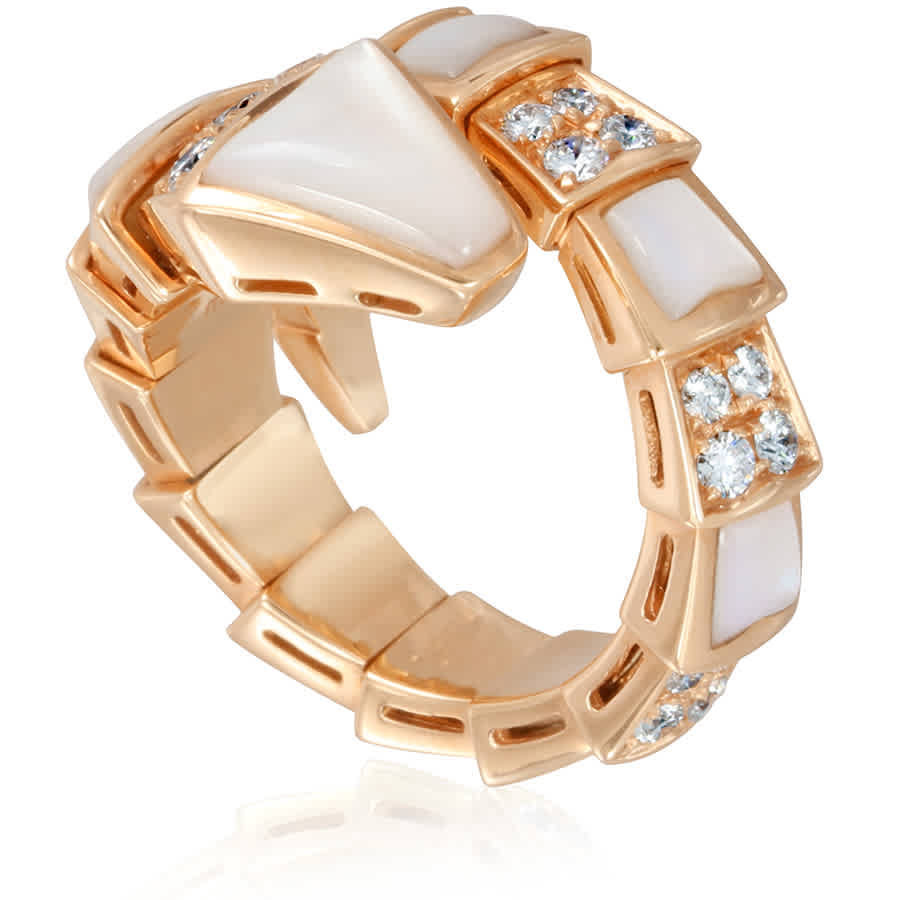 Bvlgari Serpenti 18K Pink Gold Diamond Ring - Small | Jomashop.com & JomaDeals.com