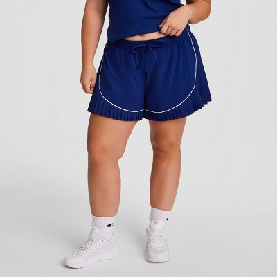 Champion Women's Pleated Shorts - Blue Depths 4X | Target