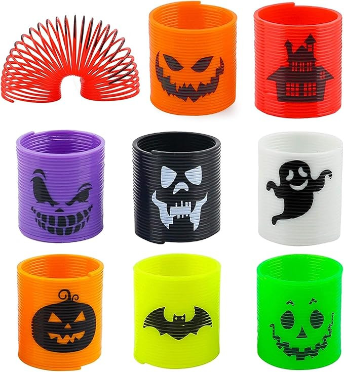 JOHOUSE Magic Springs, 40PCS Plastic Spring Toy Party Supplies for Halloween Trick or Treat, Clas... | Amazon (US)