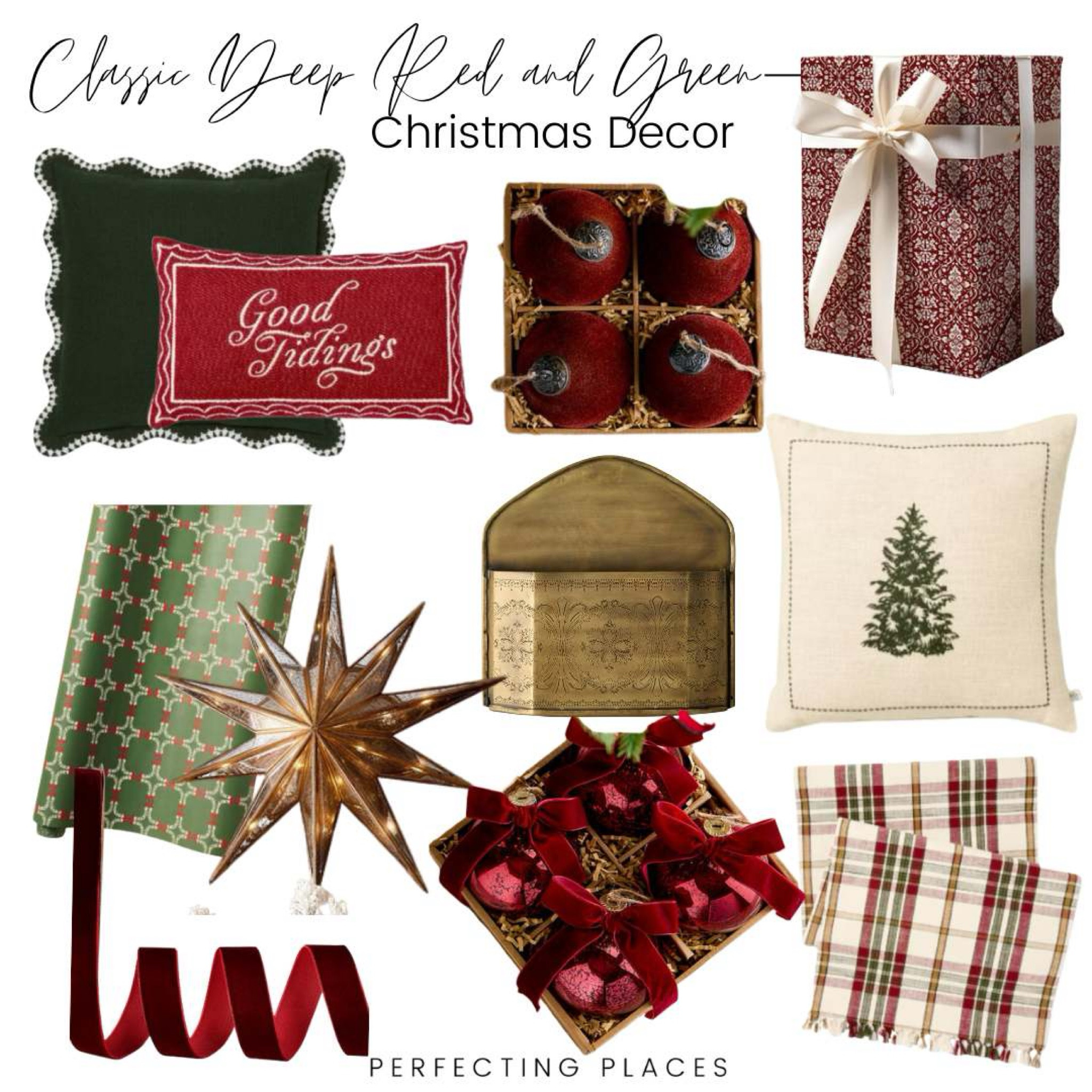 Decorate your home for the holidays with beautiful deep red burgundy and rich green holiday decor. Featuring Pottery Barn, Threshold, Hearth and Home. 

#LTKHoliday #LTKStyleTip #LTKHome