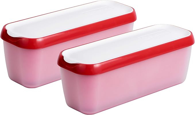 StarPack Home Long Scoop Ice Cream Freezer Storage Containers Set of 2 - for Home Made Ice Cream,... | Amazon (US)