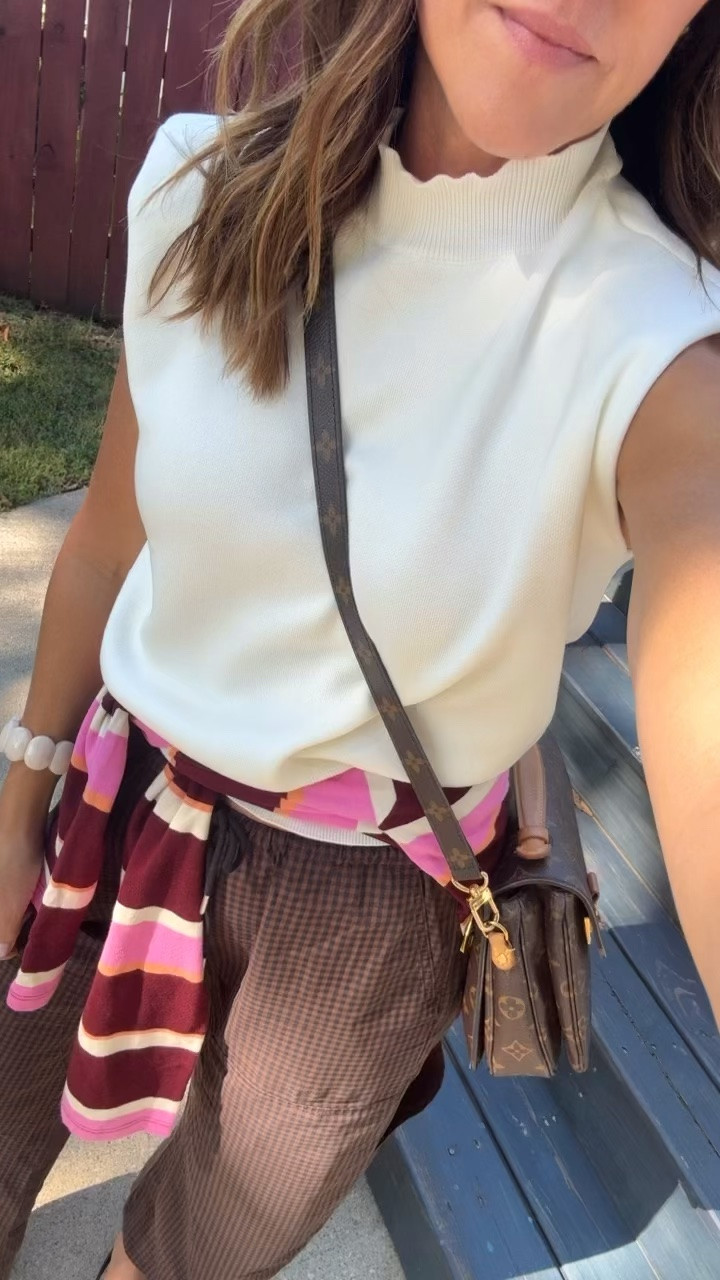 Travel outfit and for the walking around campus today 
XS top / XS pants / xxs stipe shirt

#LTKootd #LTKmomlife