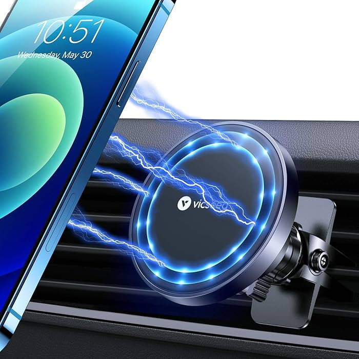 VICSEED for MagSafe Car Mount [Upgraded Strongest Magnet Power] Magnetic Phone Holder for Car Ven... | Amazon (US)