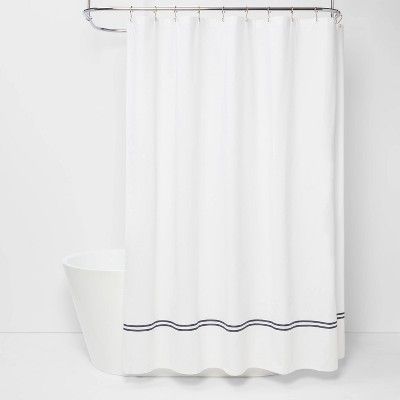 Target/Home/Bath/Shower Curtains & Accessories‎Ribbon Border Shower Curtain - Threshold™Shop ... | Target