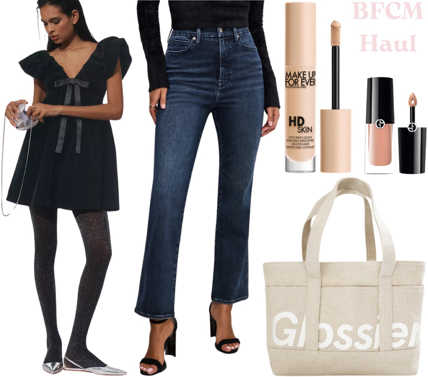 What I’ve gotten so far from Black Friday sales: velvet bow dress from Anthropologie, Good American jeans, Make Up Forever concealer, Armani eye tint, Glossier tote bag

#LTKSaleAlert #LTKFindsUnder100 #LTKCyberWeek