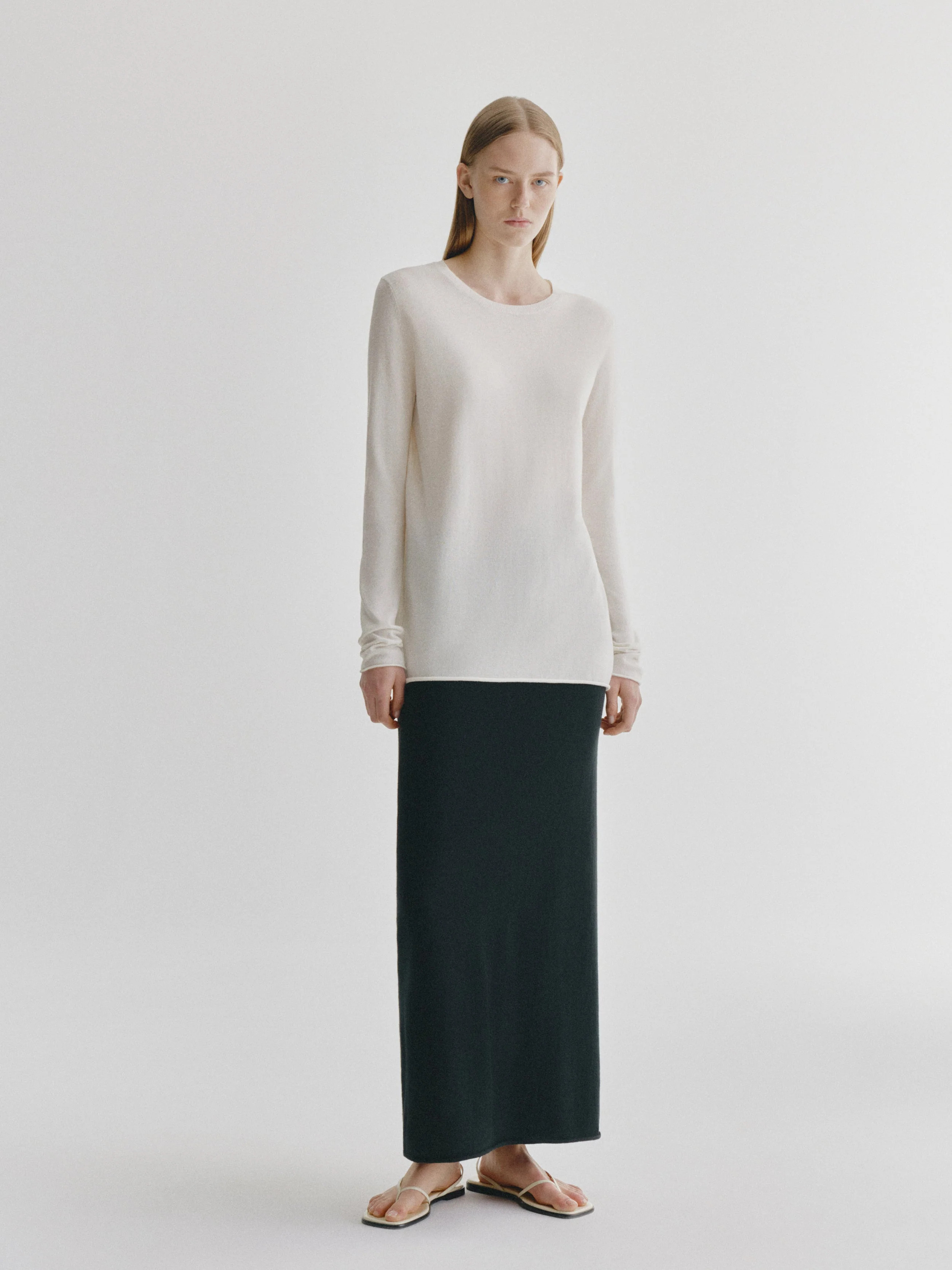 Maurie Sweater Salt | Cotton Cashmere | LISA YANG | LISA YANG