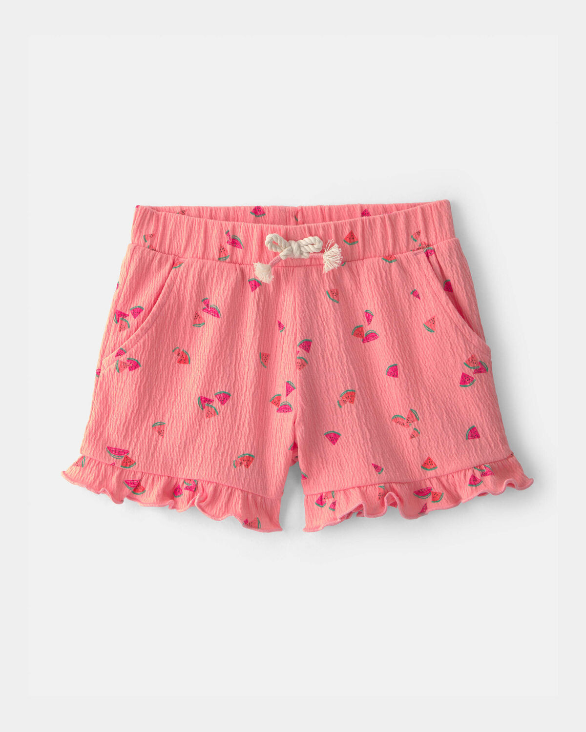 Toddler Girl Ruffle-Trim Watermelon Shorts - Pink | Carter's | Carter's Inc