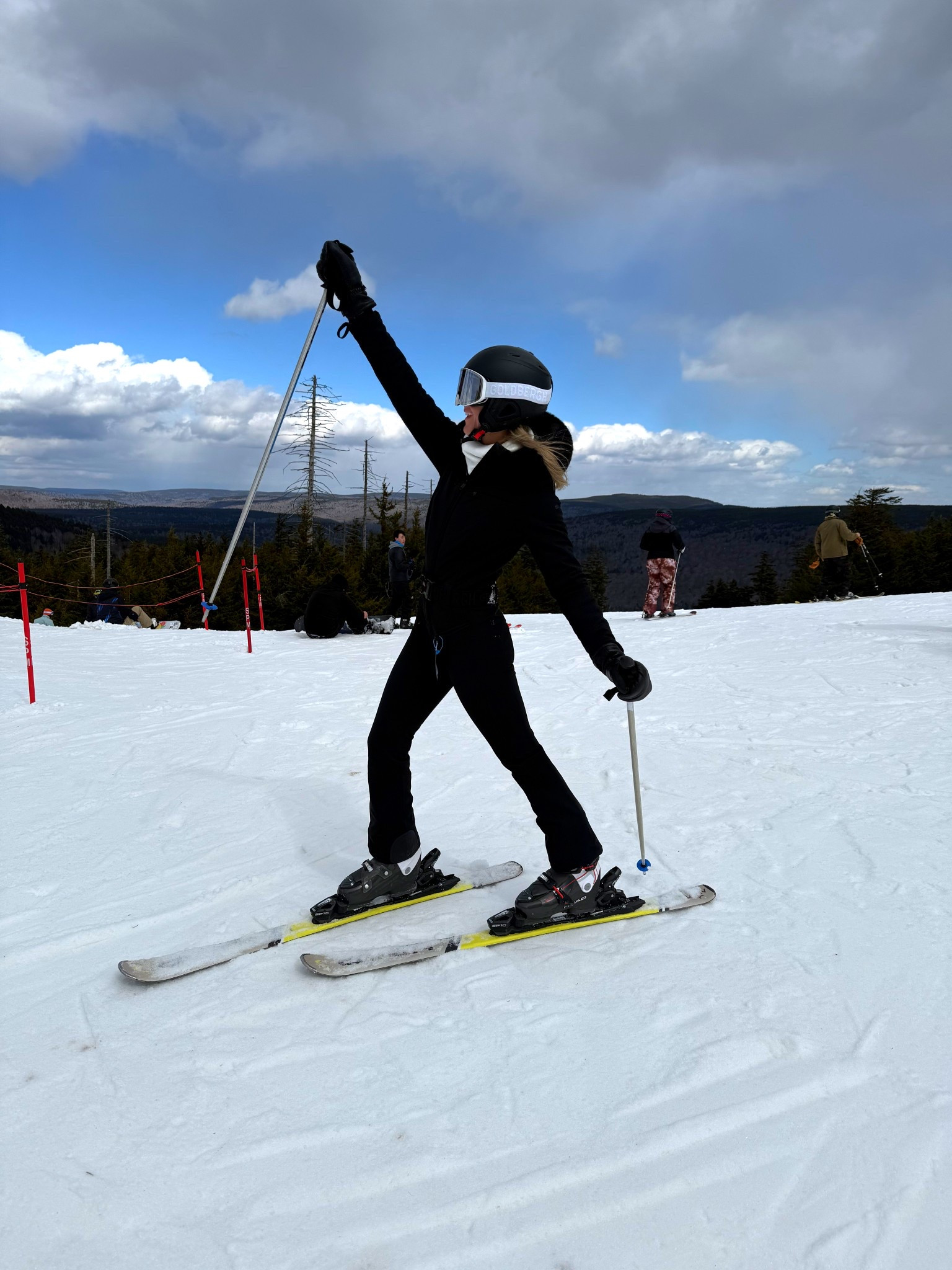 Style meets function! This ski suit kept me warm and dry. Runs small. I’m wearing a size 8 here. Small helmet. The gloves are super warm and my fingers didn’t go numb like they normally do skiing. Very flattering ski outfit!!! All Goldbergh! 

#LTKSeasonal #LTKBeauty #LTKStyleTip