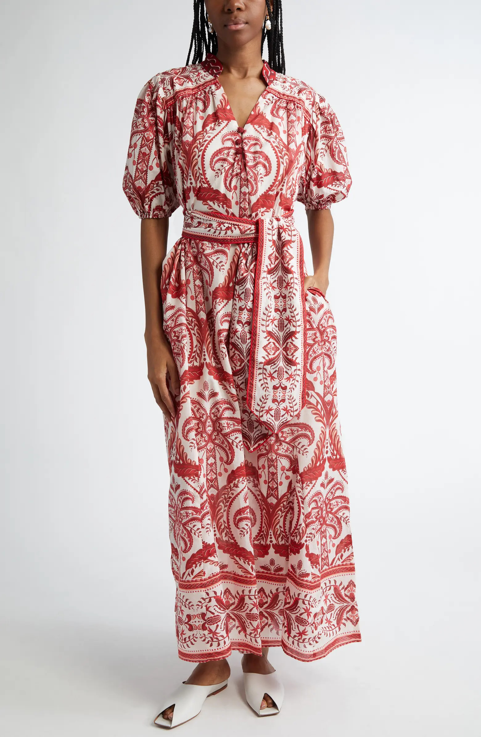 FARM Rio Tropical Cameo Puff Sleeve Cotton Maxi Dress | Nordstrom | Nordstrom