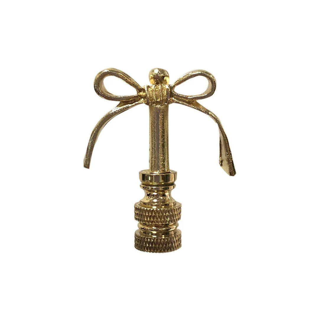 Royal Designs, Inc. Classic Bow Design Lamp Finial, Polished Brass - Etsy | Etsy (US)