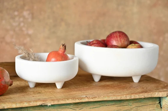 Natural Marble Scallop Bowl  Marble Bowl Flower Bowl | Etsy | Etsy (US)