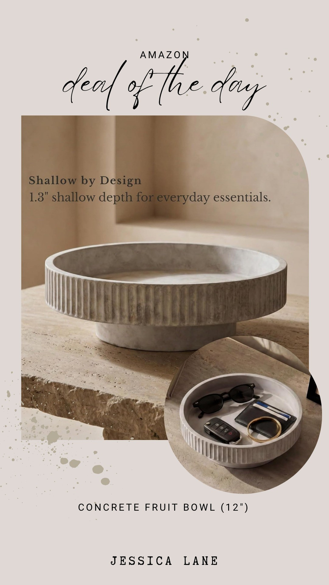 This fluted concrete bowl adds a sophisticated, modern touch to your entryway or coffee table. Its shallow design makes it a stylish catch-all for your everyday essentials.#homedesign #modernhome #amazonfinds #interiordecor

#LTKSaleAlert #LTKHome