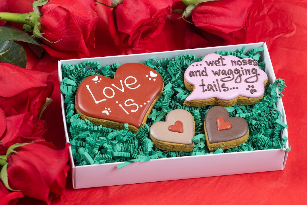 Valentine's Day Dog Treats / Decorated Cookies for Dogs / All Natural Organic Treats - Etsy | Etsy (US)