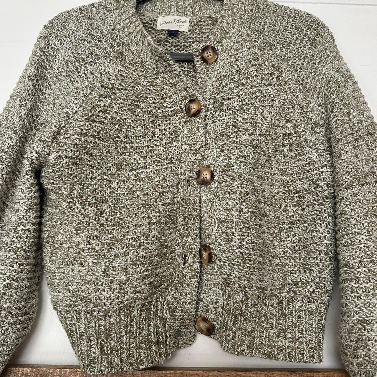 Universal Thread Women's Sweater - Green/Brown - 30A | Depop US