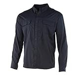 Huk Men's Beaufort Button Down | Fishing Shirt with Sun Protection, Black, Medium | Amazon (US)