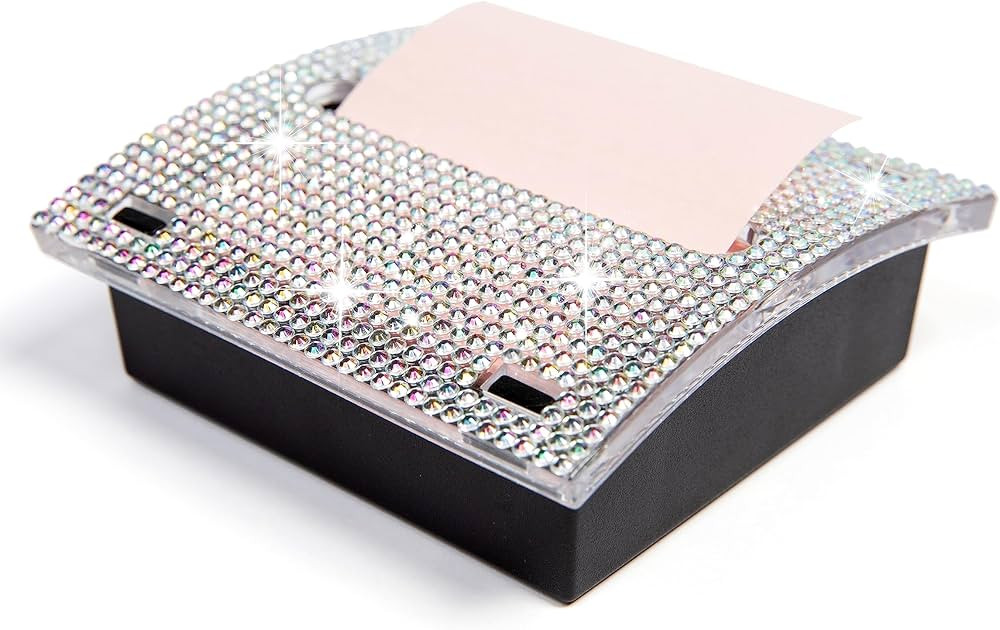 Eve & Co. Rhinestone Sticky Note Holder Dispenser│Office Supplies Desk Sticky Note Holder Stick... | Amazon (US)