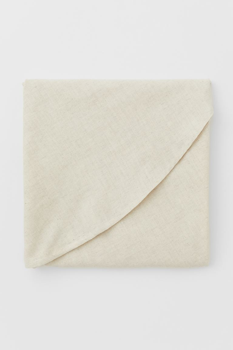 Round Linen-blend Tablecloth - Light beige - Home All | H&M US | H&M (US + CA)