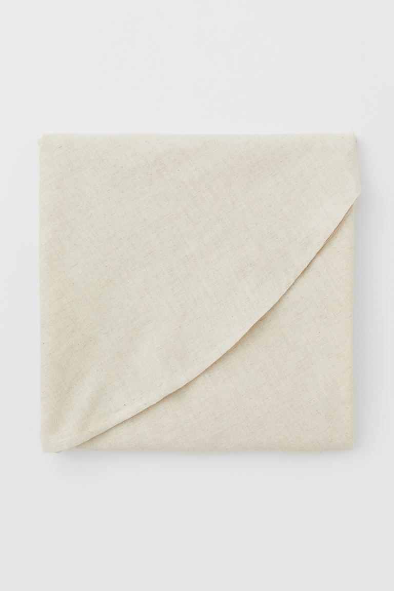 Round Linen-blend Tablecloth - Light beige - Home All | H&M US | H&M (US + CA)