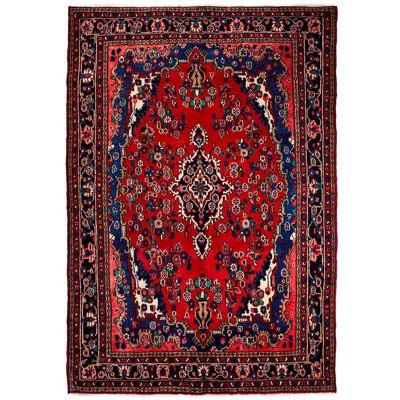 Brennin One-of-a-Kind 6'11" x 10'3" 1970s Area Rug in Red/Black/Blue | Wayfair North America