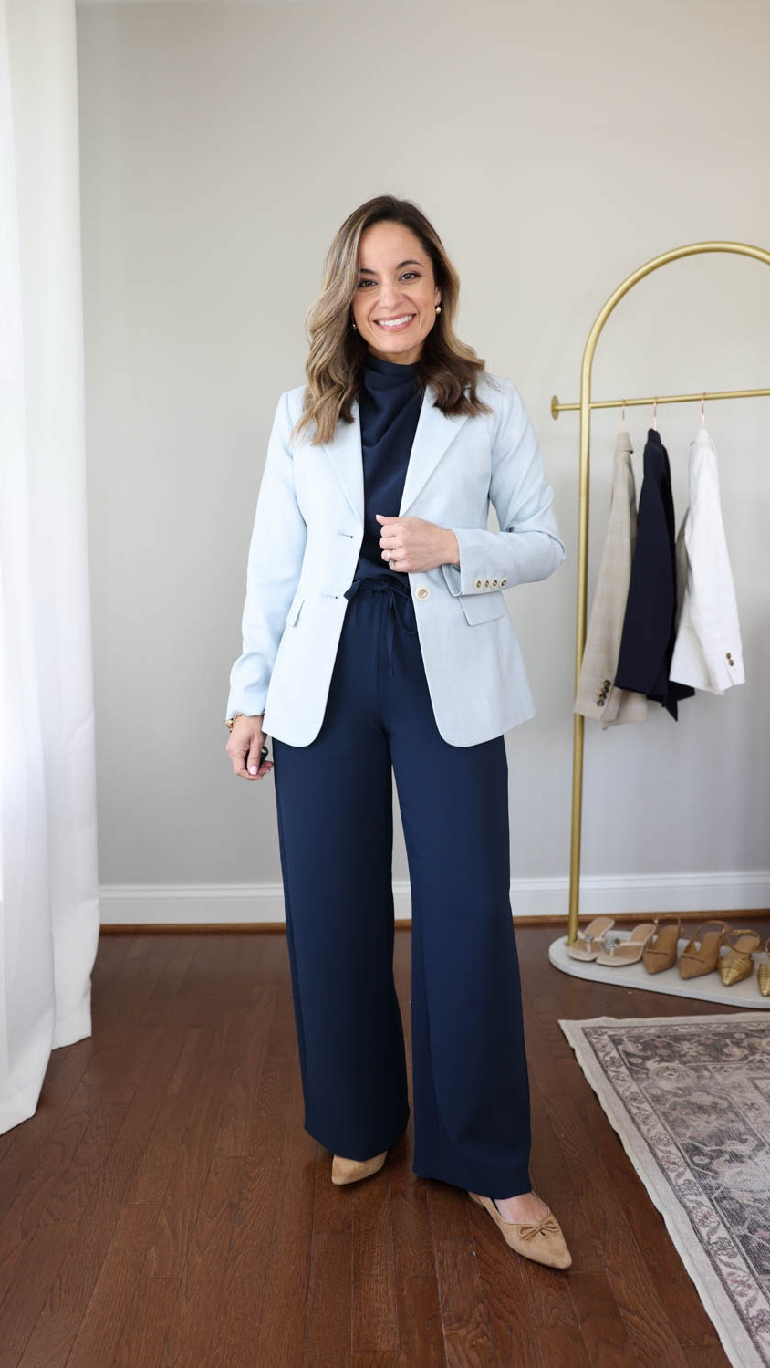Petite-friendly blazers! 

Blazer (WHBM): petite 00 
Pants (Aritzia): 2xs short - 28” inseam in short | in admiral
Top (Aritzia): xxs 
Shoes (Sam Edelman): true to size 

My measurements for reference: I’m 4’10” and 105lbs. My bust, waist, and hip measurement is 32”, 24”, and 36”.

#LTKWorkwear #LTKPetite