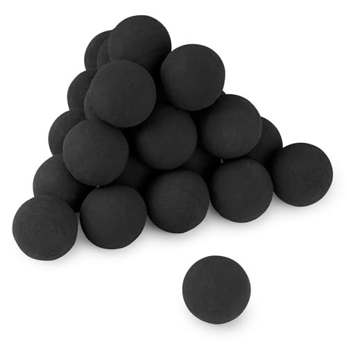 Stanbroil 2 inch Ceramic Balls, Set of 25 Round Balls, Modern Accessory for Indoor or Outdoor Fire Pits Fire Bowl and Fireplace, Black | Amazon (US)