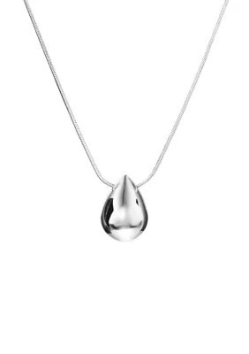 Belk Silverworks Puffy Teardrop Pendant Necklace, Silver, 16 in | Belk