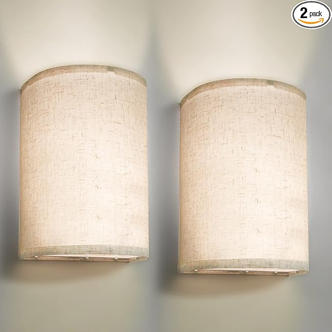 Wireless Wall Light with Remote,Battery Operated Wall Sconce Light Set of Two,RGB Indoor Wall Lam... | Amazon (US)