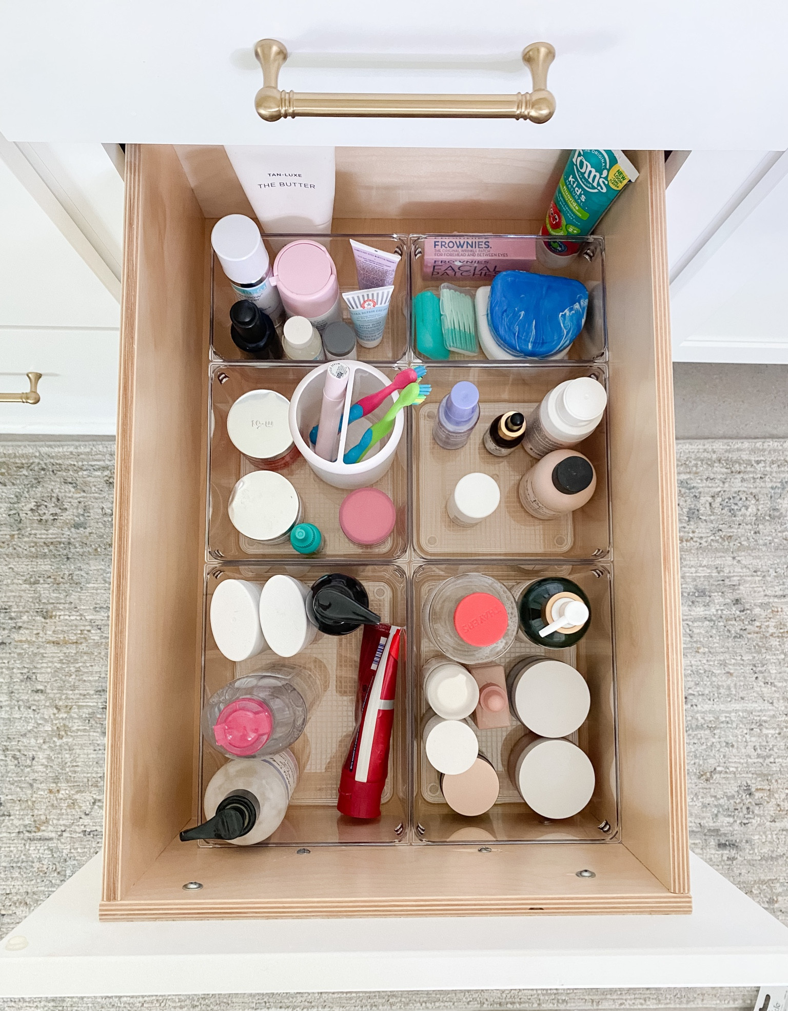 Bathroom organization. Drawer organization. Deep drawer organizer. The Container Store. Home organization. 

#LTKhome