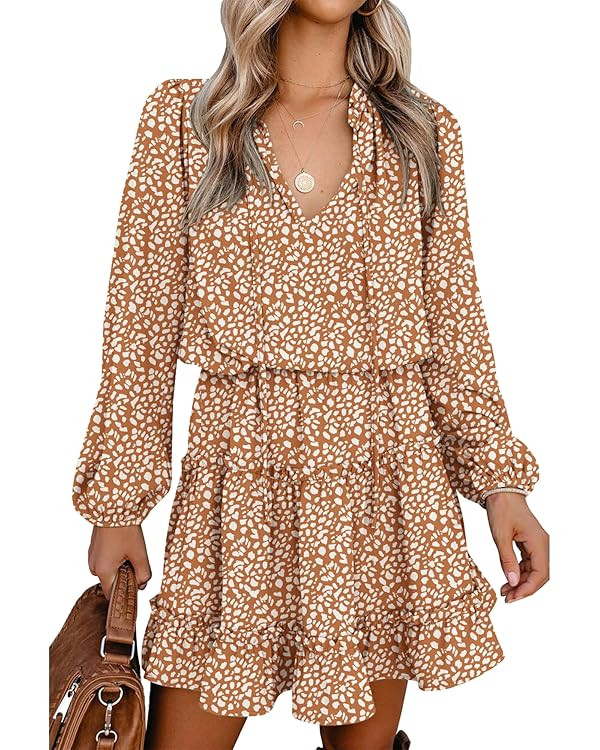 BTFBM Fall Dresses A Line Mini Dress | Amazon (US)