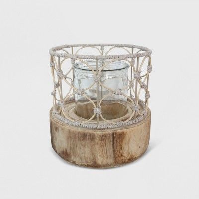 Outdoor Lantern Wood & Woven - Opalhouse™ | Target
