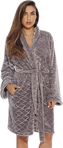 Just Love Kimono Robe Velour Chevron Texture Bath Robes for Women | Amazon (US)