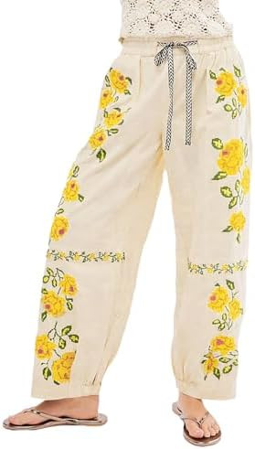 Kedera Mid Rise Barrel Jeans for Women Embroidered Wide Leg Denim Pants Boyfriend Baggy Jeans wit... | Amazon (US)