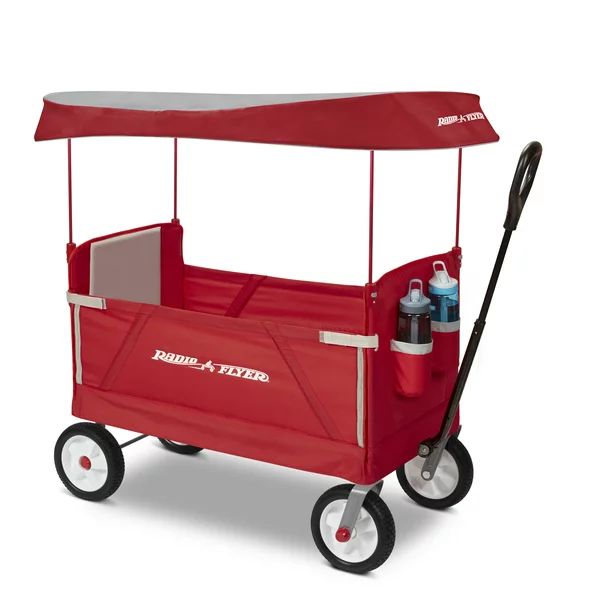 Radio Flyer, 3-in-1 All Terrain Off-Road EZ Folding Kids Wagon with Canopy, Red - Walmart.com | Walmart (US)