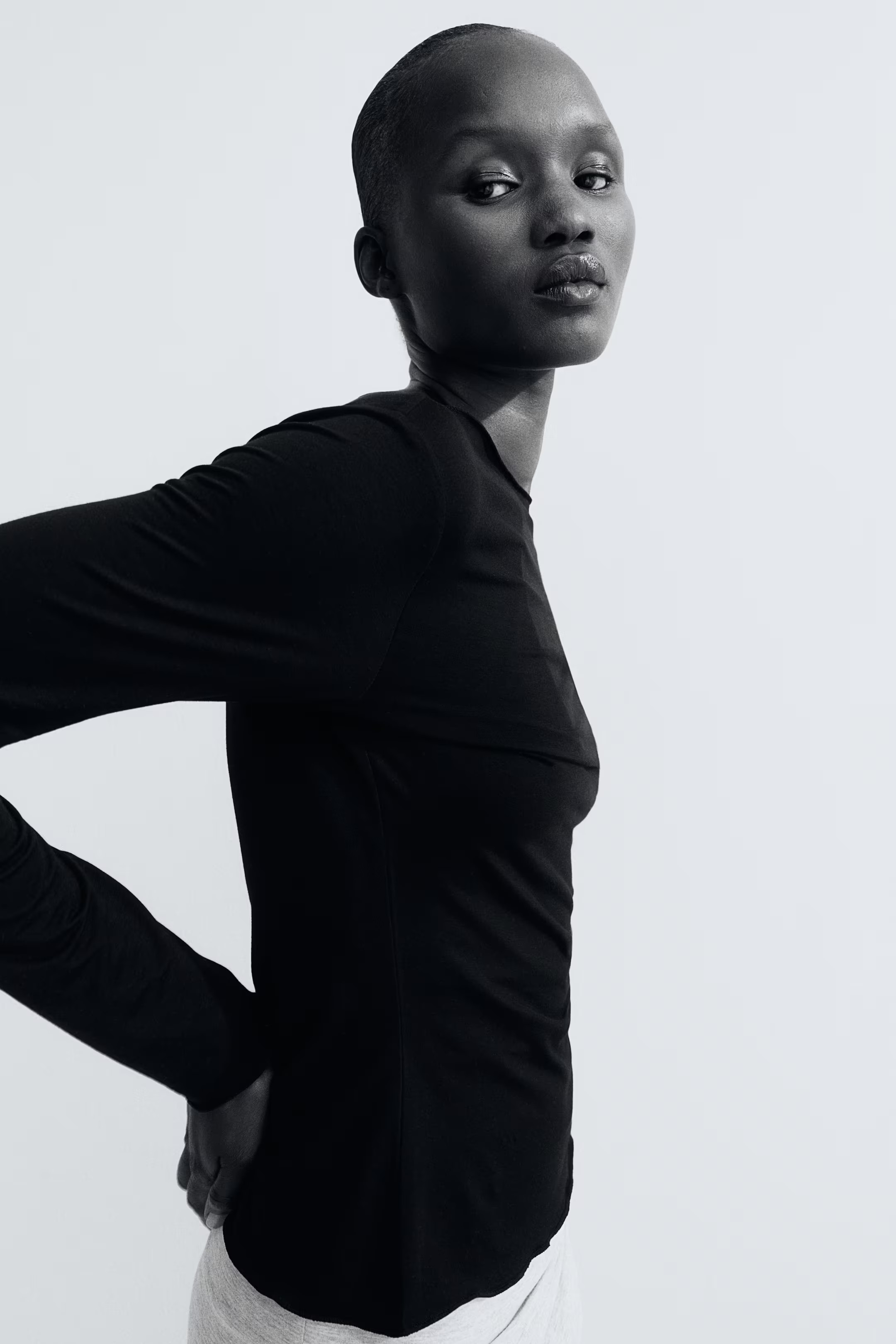 Sheer Jersey Top - Dusty rose - Ladies | H&M US | H&M (US + CA)