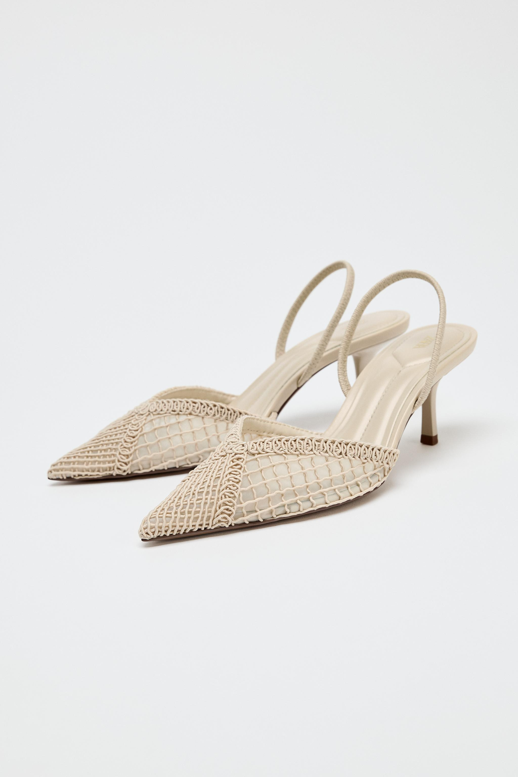 BRAIDED SLINGBACK HEELS | Zara US